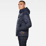 G-Star RAW® Attacc Heatseal Quilted Hooded Jacket Dark blue model side