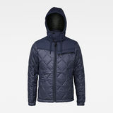 G-Star RAW® Attacc Heatseal Quilted Hooded Jacket Dark blue flat front