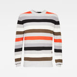G-Star RAW® Multi Stripe Knitted Sweater Grey flat front