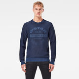 G-Star RAW® Premium Core Logo Knit Sweater Dark blue model front