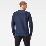 G-Star RAW® Premium Core Logo Knit Sweater Dark blue model back