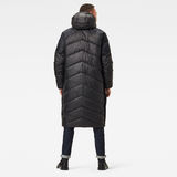 G-Star RAW® Utility Quilted Hooded Extra Long Parka Black model back