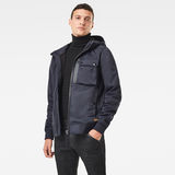 G-Star RAW® Utility Hooded Softshell Jacket Dark blue model side