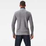 G-Star RAW® Utility Constructed Half Zip Knitted Sweater Grey model back