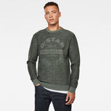 G-Star RAW® Premium Core Logo Knit Sweater Green model front