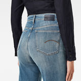 G-Star RAW® Tedie Ultra High Straight Raw Edge Ankle Jeans Medium blue