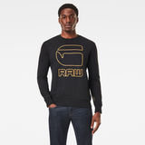 G-Star RAW® Graphic Graw Sweater Black model front