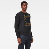 G-Star RAW® Graphic Graw Sweater Black model side
