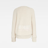G-Star RAW® E Raglan Sleeve Cropped Sweater Beige model side