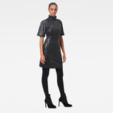 G-Star RAW® Glossy High Collar Sweat Dress Black