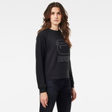 G-Star RAW® Graphic Graw Straight Sweater Black model side