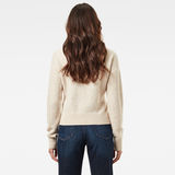 G-Star RAW® Utility Cable Mock Knitted Sweater Beige model back
