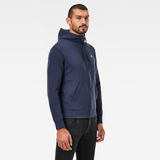G-Star RAW® Hooded Zip Sweater Dark blue model side