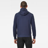 G-Star RAW® Hooded Zip Sweater Dark blue model back