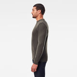 G-Star RAW® 3D Wool Biker Knitted Sweater Grey model side