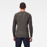 G-Star RAW® 3D Wool Biker Knitted Sweater Grey model back
