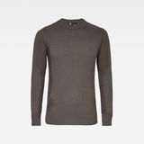 G-Star RAW® 3D Wool Biker Knitted Sweater Grey flat front