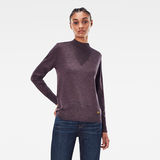 G-Star RAW® Stokyr Turtle Slim Knitted Sweater Purple model front