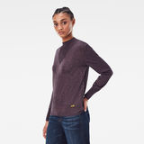 G-Star RAW® Stokyr Turtle Slim Knitted Sweater Purple model side