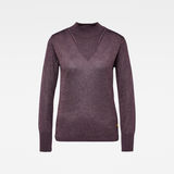 G-Star RAW® Stokyr Turtle Slim Knitted Sweater Purple flat front