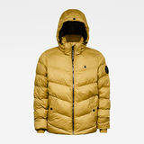 G-Star RAW® Whistler Hooded Puffer Jacket Green flat front