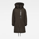 G-Star RAW® Hooded Padded Fishtail Parka Grey flat front