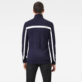G-Star RAW® Lightweight Zip Through Track Sweater Dark blue model back