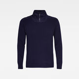 G-Star RAW® Dast Half Zip Knitted Sweater Dark blue flat front