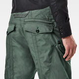G-Star RAW® Flight Cargo Relaxed Tapered Cuffed Pants Green model back zoom