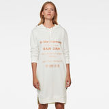 G-Star RAW® Graphic Text BF Hooded Sweat Dress Beige