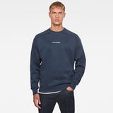 G-Star RAW® Reinforced Crew Sweater Dark blue model front