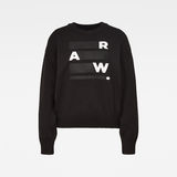 G-Star RAW® Raw Space Gr Boyfriend Knitted Pullover Schwarz flat front