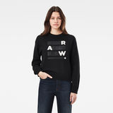 G-Star RAW® Raw Space Gr Boyfriend Knitted Sweater Black model front