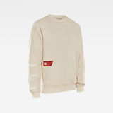 G-Star RAW® E graphic Sweater Beige model front
