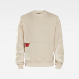 G-Star RAW® E graphic Sweater Beige model side