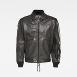 G-Star RAW® E Raf Leather Bomber Jacket Grey model front