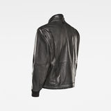 G-Star RAW® E Raf Leather Bomber Jacket Grey model back
