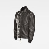 G-Star RAW® E Raf Leather Bomber Jacket Grey model side