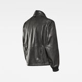G-Star RAW® E Raf Leather Bomber Jacket Grey flat back