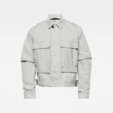 G-Star RAW® GSRR Cropped Selvedge Jacket Grey model front