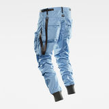 G-Star RAW® Pantalon E Lined Relaxed Tapered Cargo Bleu moyen model back zoom