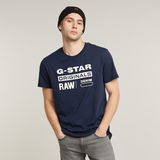 G-Star RAW® T-Shirt Raw. Graphic Bleu foncé
