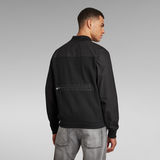 G-Star RAW® Mixed Woven Baseball Zip Through Sweater Black