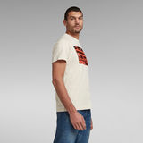 G-Star RAW® Flock Badge Graphic T-Shirt Beige