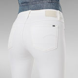 G-Star RAW® 3301 Mid Skinny Ripped Edge Ankle Jeans White