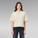 G-Star RAW® Knitted Zip Polo Beige