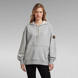 G-Star RAW® Loose Fit Faded Back Graphic Hoodie Grey
