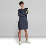 G-Star RAW® Sleeve Print Tweater Dress Medium blue