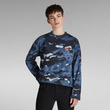 G-Star RAW® Loose Fit Camo All Over Sweater Medium blue