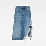 G-Star RAW® 3301 A-line Midi Ripped Edge Skirt Medium blue